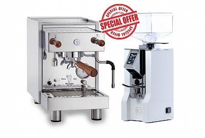  BEZZERA Coffee Machine CREMA PM WHITE + EUREKA XL WHITE Bezzera